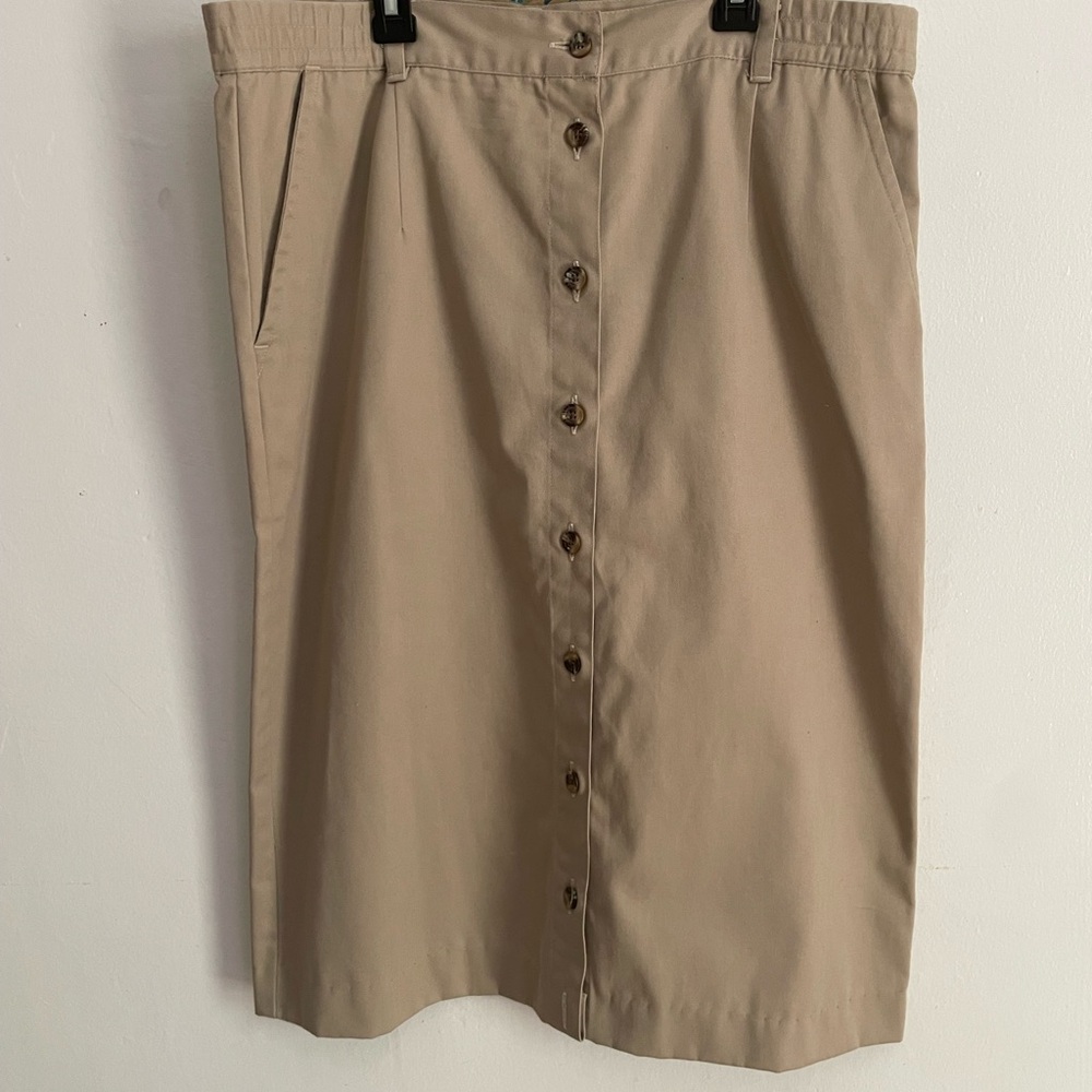 Cabin Creek Tan Pencil Skirt Knee-Length Casual